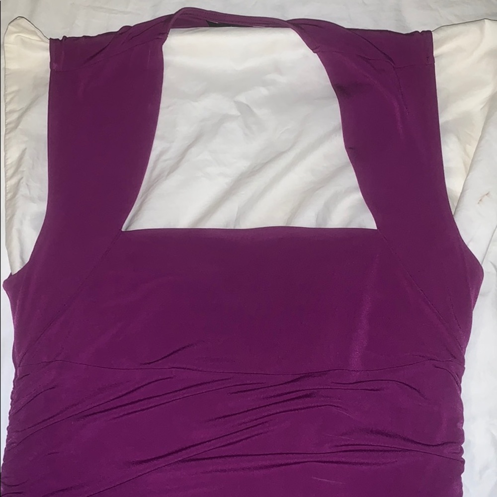 Purple high back dress